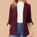 Damen Eleganter und stilvoller Blazer mit Streifenmuster R&B