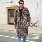 Herren Modischer Kunstfellmantel im Schlangenleder-Look R&B