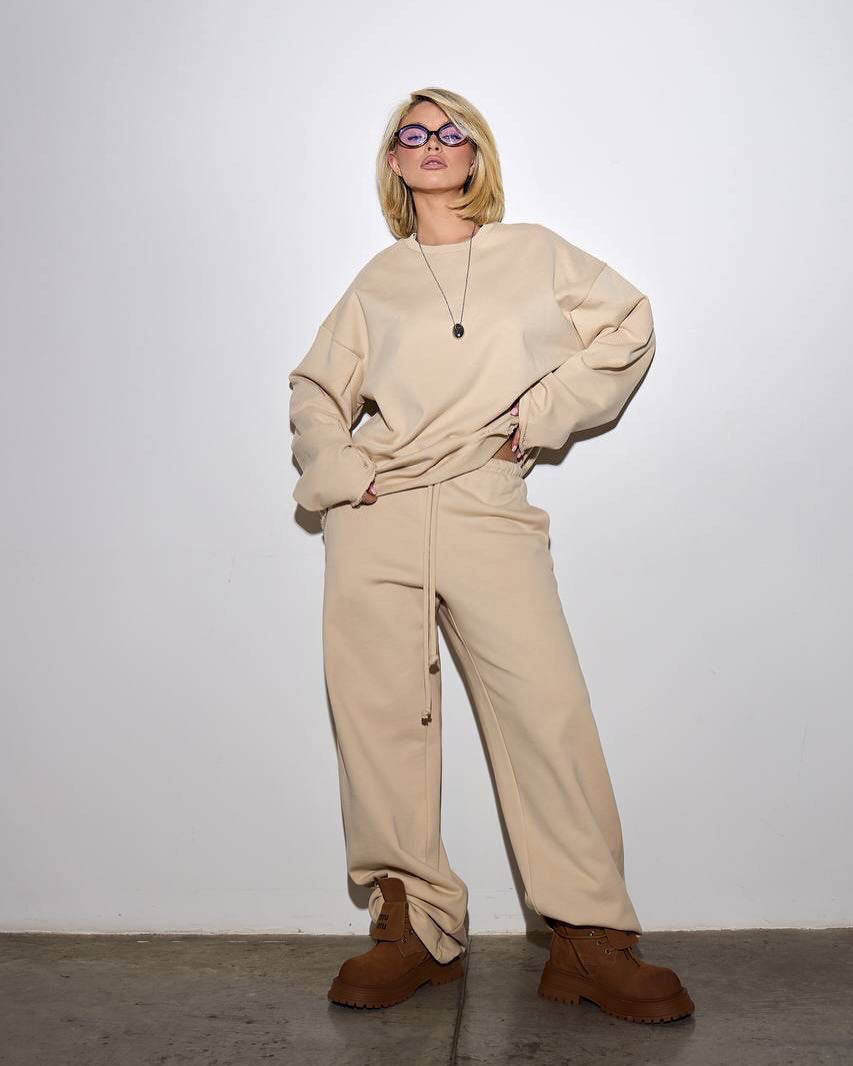 Damen Sweatshirt und Jogginghose Set R&B