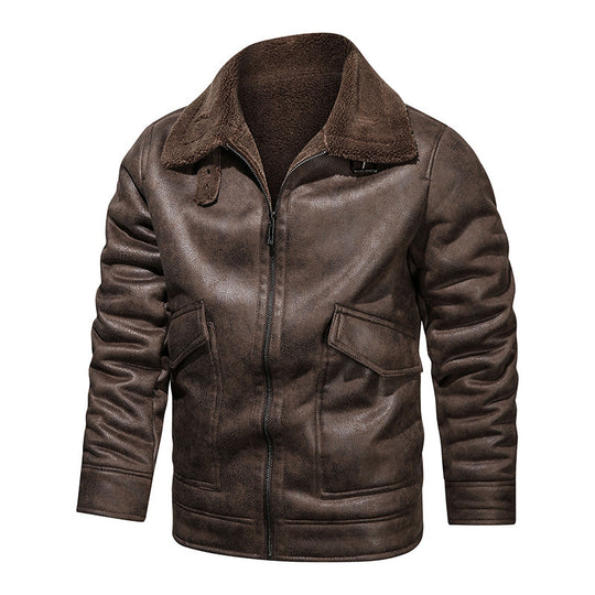 Herren jacke mit warmem Fleeceinnenfutter und praktischen Taschen R&B