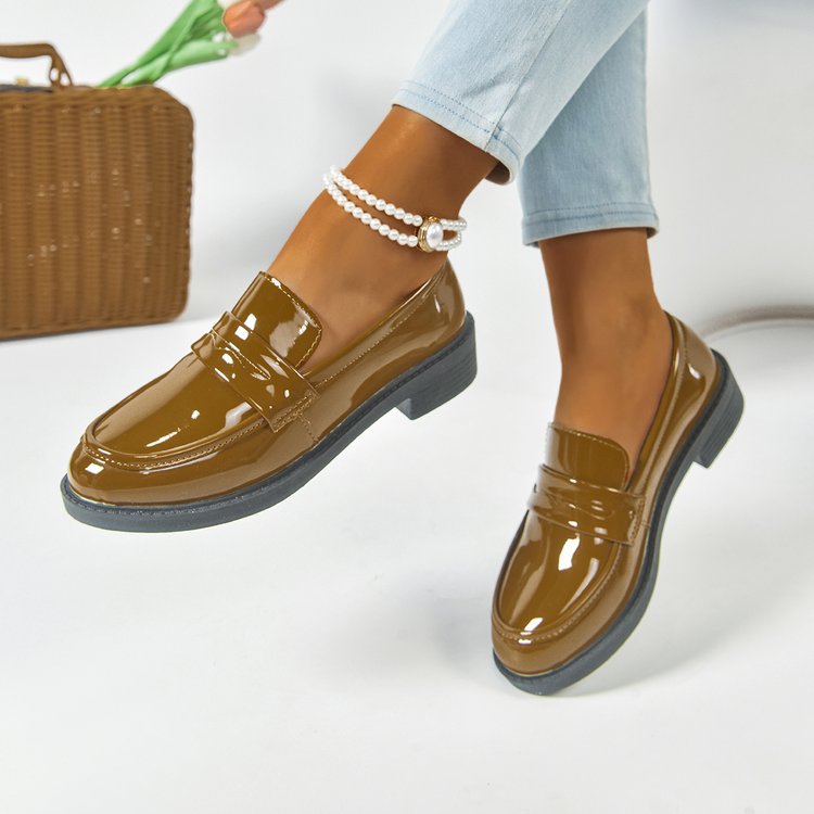Damen modische Slipper mit trendigem Glanz und rutschfester Sohle R&B