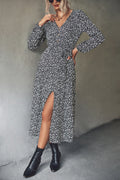 Damen Maxikleid mit elastischem Taillenbund und floralen Mustern R&B