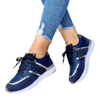 Damen modische Sneakers mit luxuriösen Akzenten und atmungsaktiver Sohle R&B