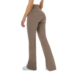 Damen bequeme Sportleggins mit hohem Bund und praktischen Taschen R&B