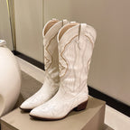 Damen Cowboy-Stiefel im eleganten Design mit filigraner Verzierung R&B