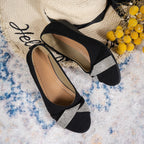Damen Komfortable Wedge-Pantoletten mit elegantem Krokodilleder-Design R&B
