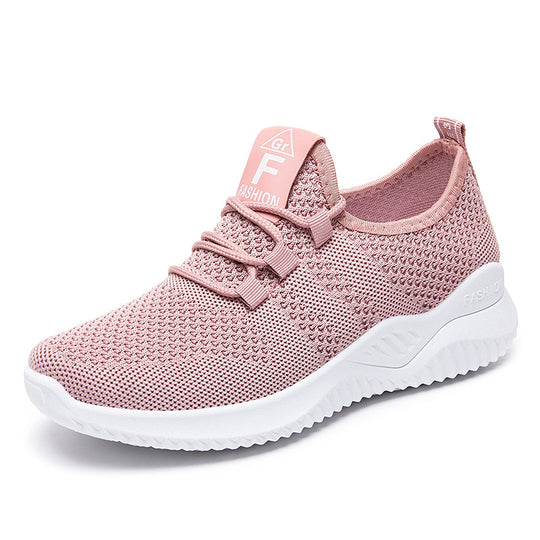 Damen Sportliche und atmungsaktive Mesh-Laufschuhe mit elastischem Schnürsystem R&B