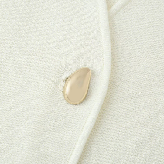 Damen elegante Jacke mit V-Ausschnitt und klassischem Knopf R&B