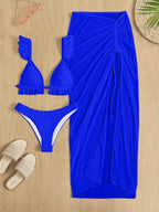 Damen Strandtunika mit fließendem Pareo R&B