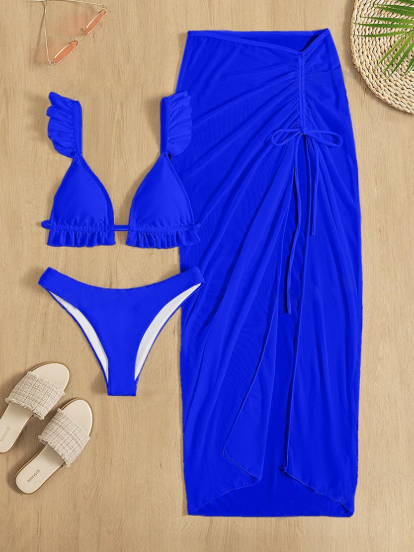 Damen Strandtunika mit fließendem Pareo R&B