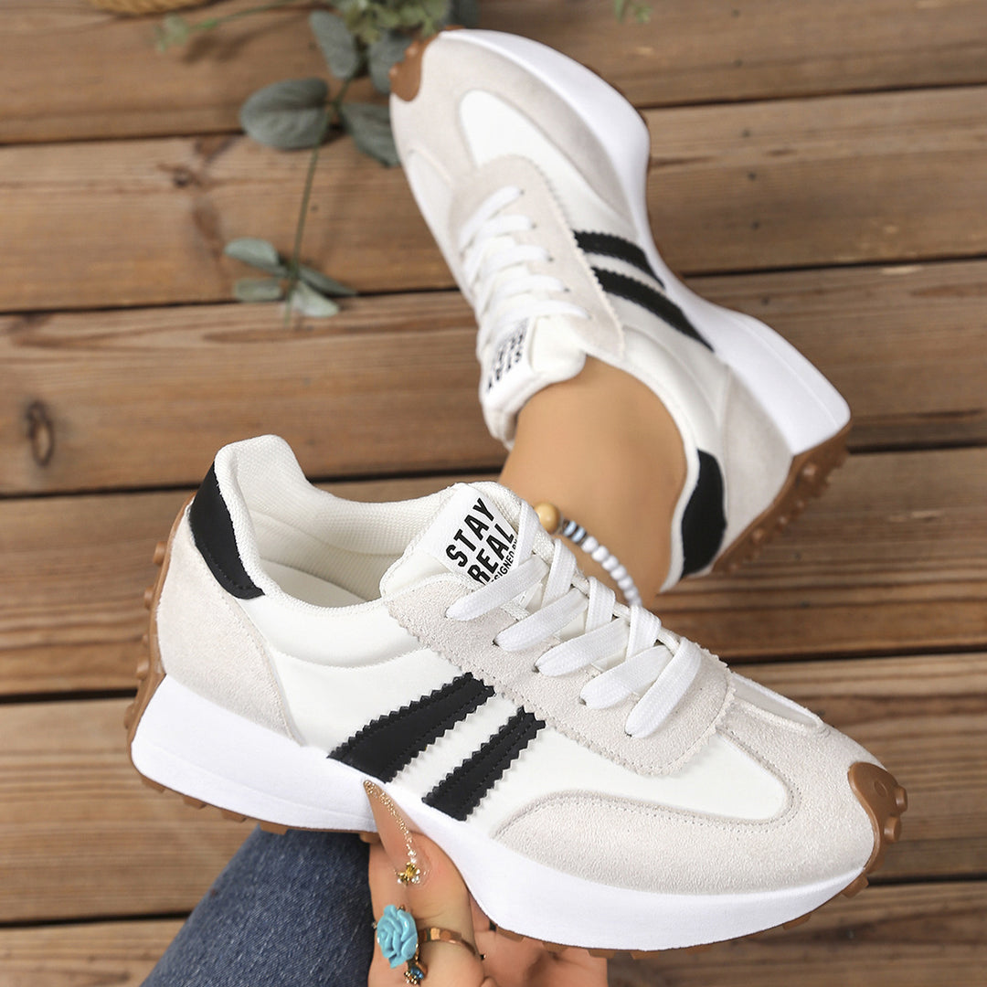 Damen sportliche Sneaker im Retro-Design mit atmungsaktiven Materialien R&B