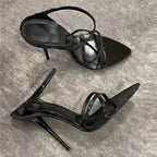 Damen elegantes Hochhackige Sandalen mit verzierten Riemen R&B