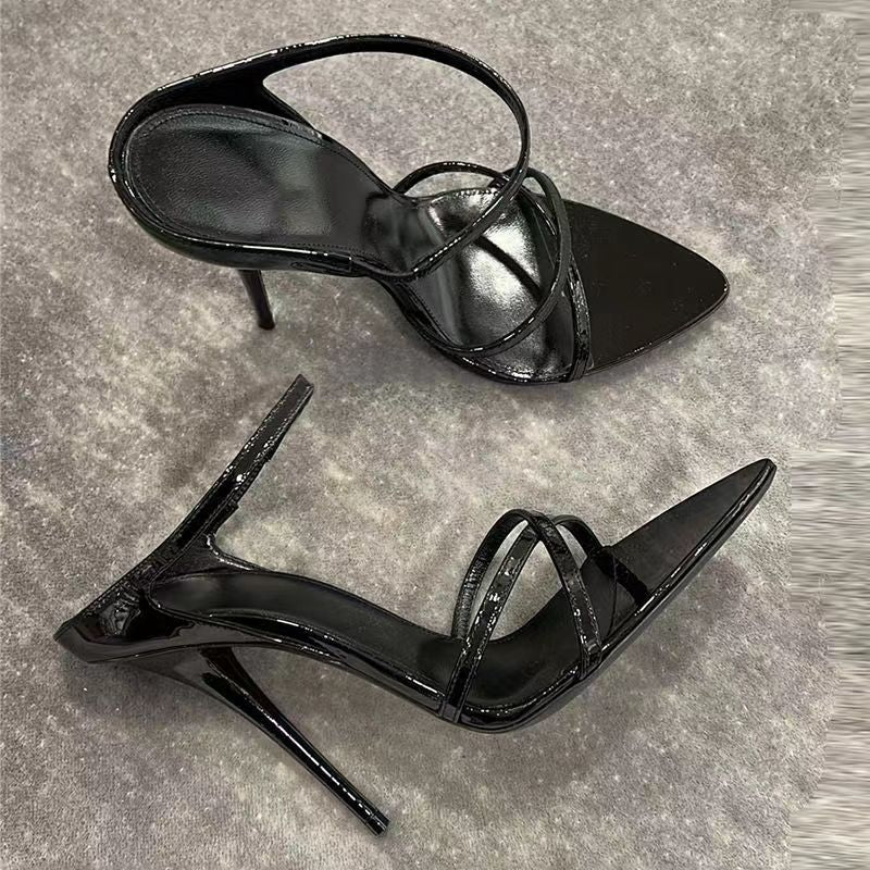 Damen elegantes Hochhackige Sandalen mit verzierten Riemen R&B