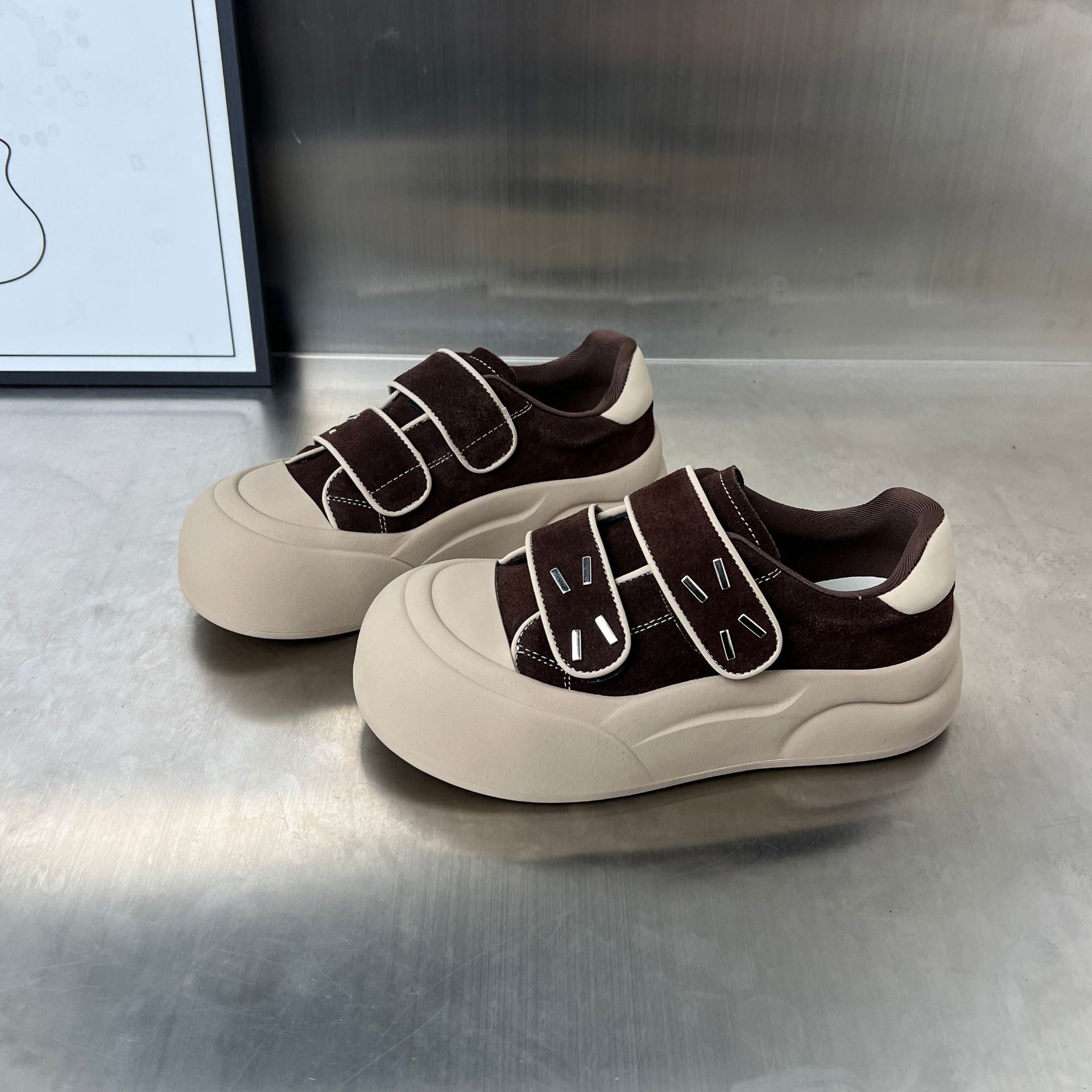 Damen Innovative Chunky Sneakers mit praktischen Klettverschlüssen R&B