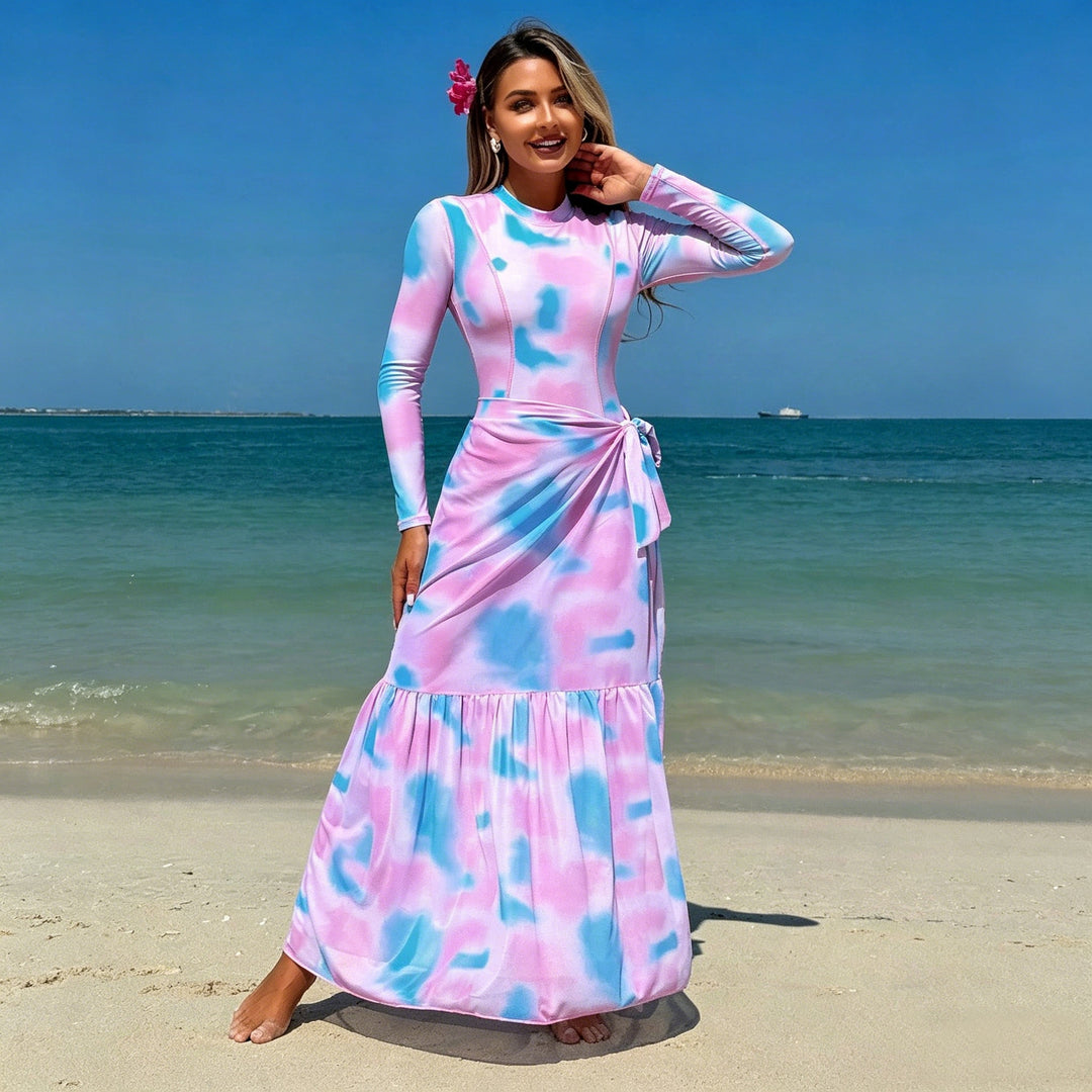 Damen Langärmliges Maxikleid R&B