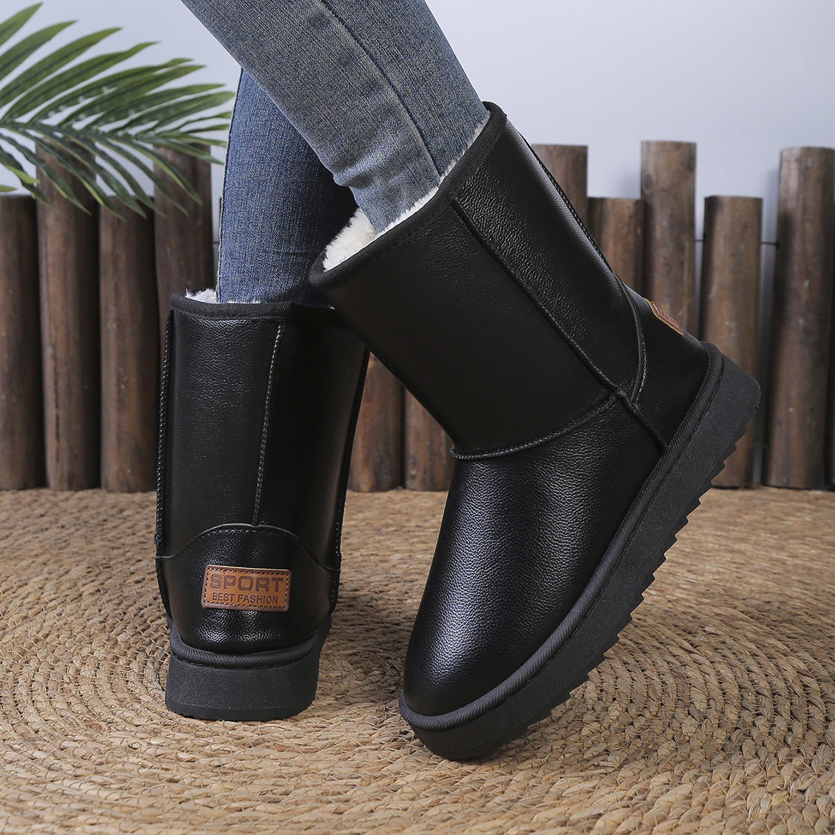 Damen kuschelige Winterboots mit warmem Innenfutter R&B