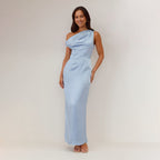 Damen Maxikleid mit asymmetrischem Schnitt und elegantem Oberteil R&B