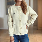 Damen Strickjacke mit verspieltem Knopf-Detail und schöner Struktur R&B