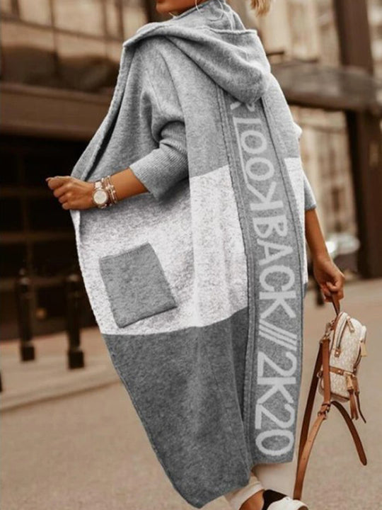 Damen lässiger Kapuzencardigan R&B