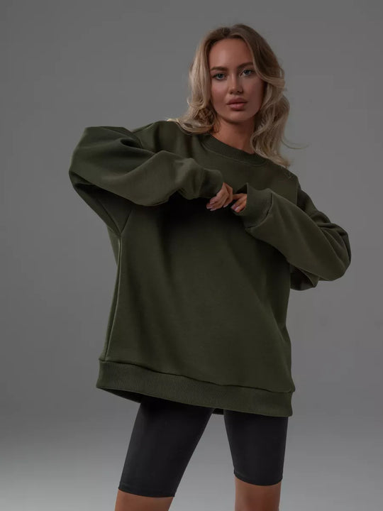 Damen lässiges Over-Sized Sweatshirt mit Oversized-Schnitt und weichen Baumwollmaterialien R&B