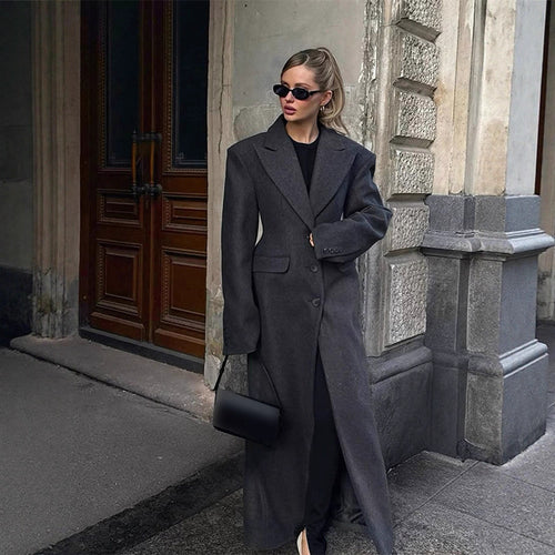 Damen eleganter Oversized-Mantel R&B