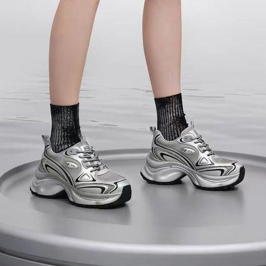 Damen Sportliche Sneaker mit reflektierenden Elementen und gepolsterter Laufsohle R&B