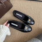 Damen Ballerinas mit modischem Riemen und eleganter Steppoptik R&B