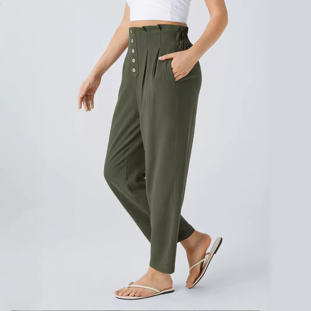 Damen Hochwertige Stoffhose