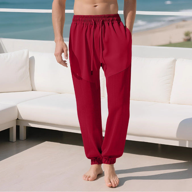 Damen sportliche Jogginghose mit elastischem Bund und strukturiertem Design R&B