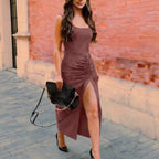 Damen Langarm Midi Kleid EB