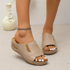Damen Komfortable Mules mit verstellbarem Riemen