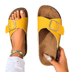 Damen offene Sandalen mit verstellbarem Schnallenverschluss R&B