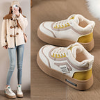 Damen modische High-Top Sneakers mit warmem Innenfutter und robuster Profilsohle R&B