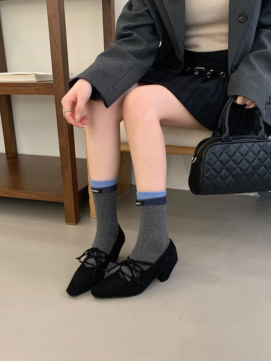 Damen Elegante Ballerinas mit Schnür-Design R&B