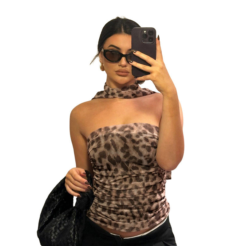 Damen Ausgefallenes Wickeltop mit asymmetrischem Design und dekorativen Rüschendetails R&B