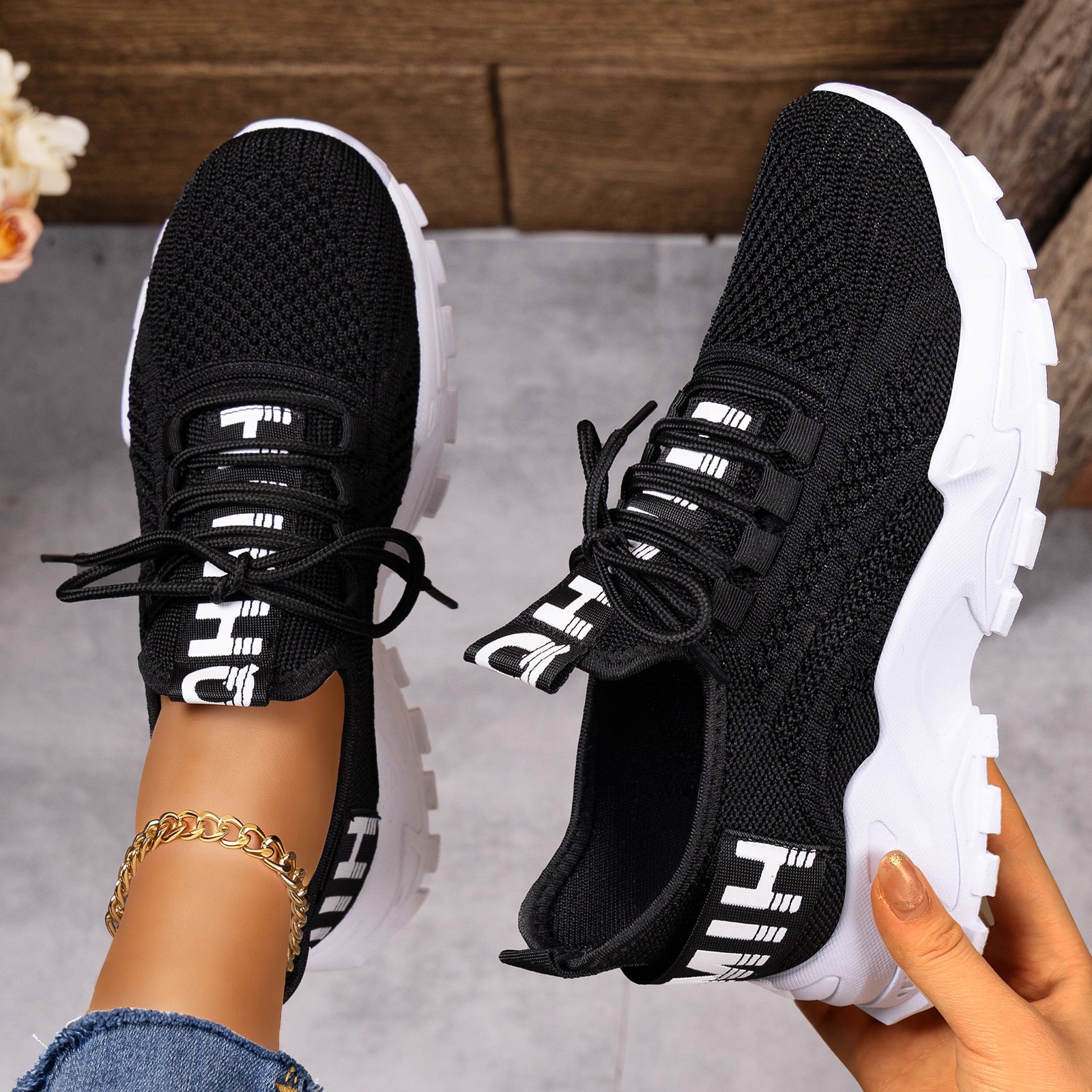 Damen Atmungsaktive Sport Sneakers mit flexiblem Design R&B