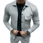Herren Freizeitjacke mit gestreiftem Design und praktischen Taschen R&B