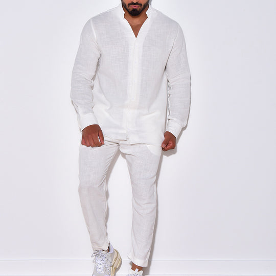 Herren Leinenanzug mit modernem Schnitt und lässigem Look R&B