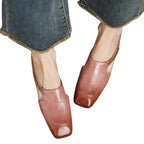 Damen Komfortable Mules mit elegantem Blickfang