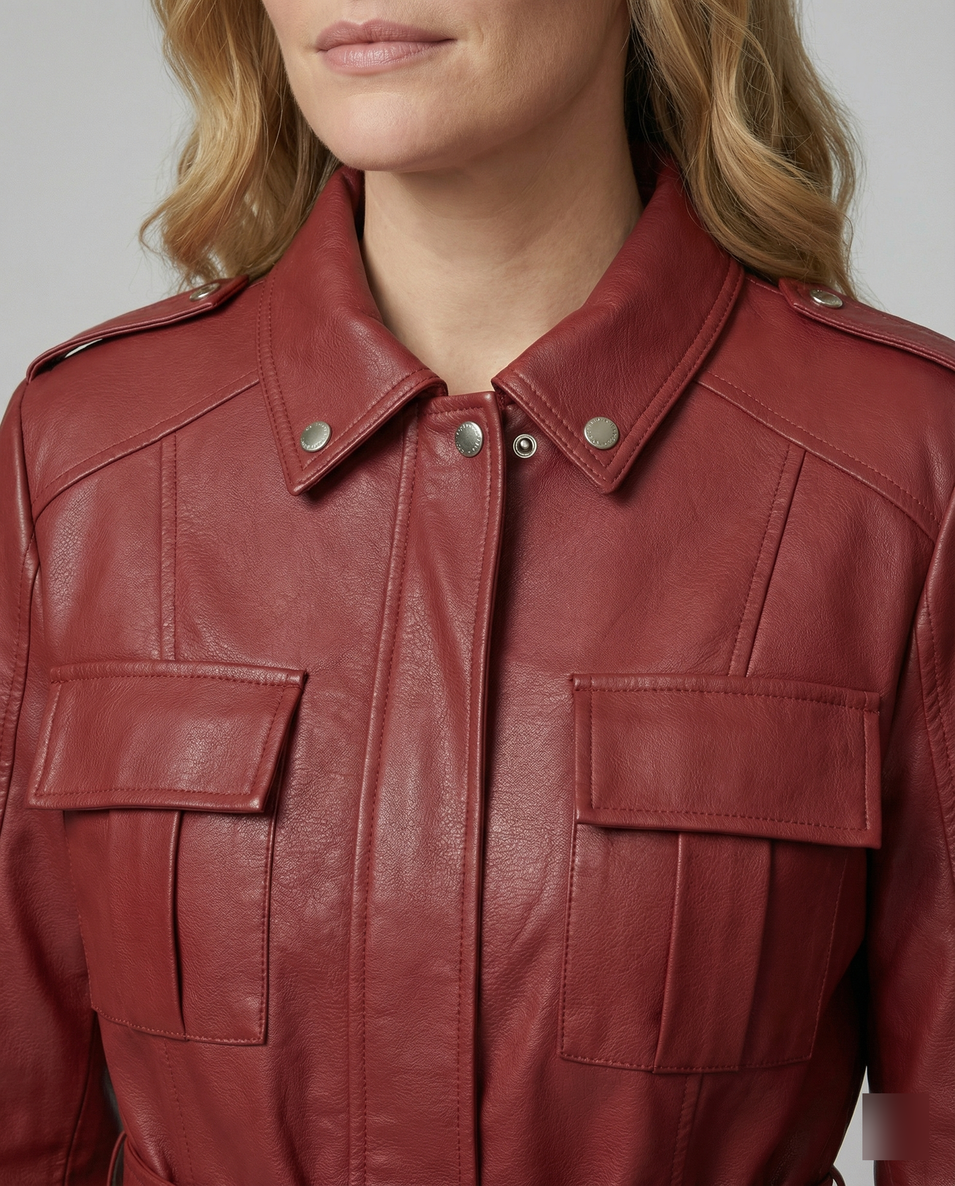 Übergangsjacke Damen schwarz elegant aus Kunstleder