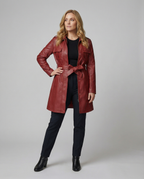 Übergangsjacke Damen schwarz elegant aus Kunstleder