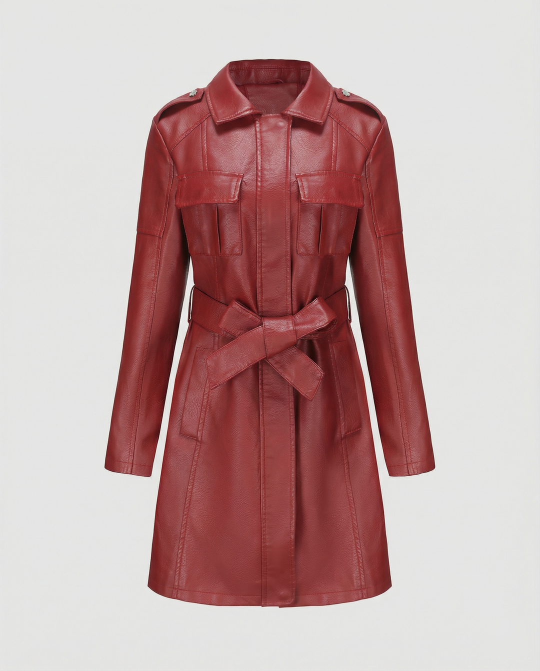 Übergangsjacke Damen schwarz elegant aus Kunstleder