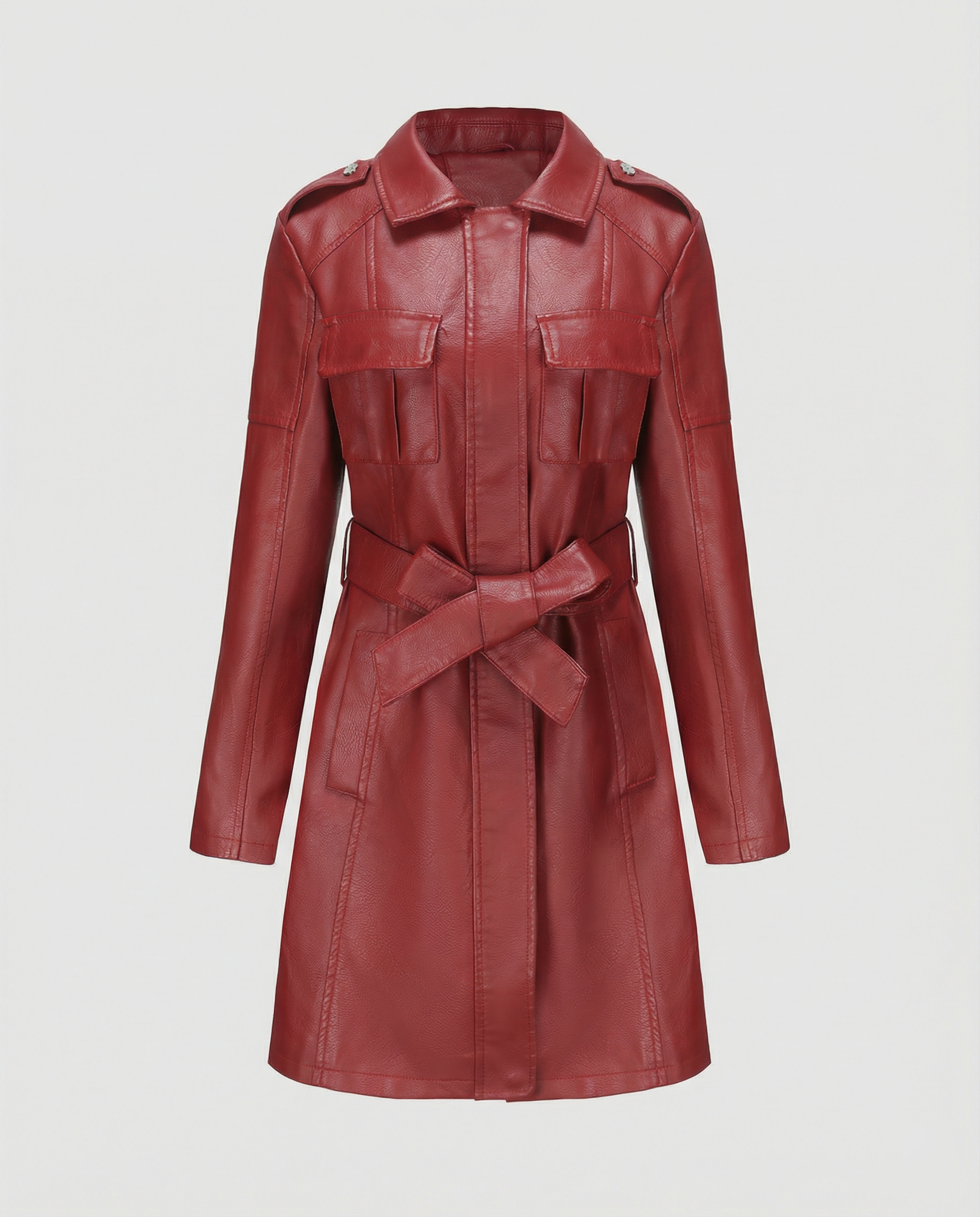 Übergangsjacke Damen schwarz elegant aus Kunstleder