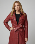 Übergangsjacke Damen schwarz elegant aus Kunstleder