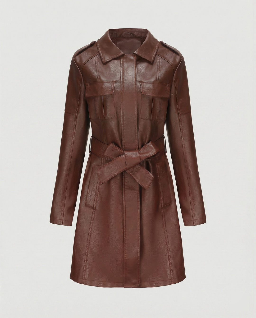 Übergangsjacke Damen schwarz elegant aus Kunstleder