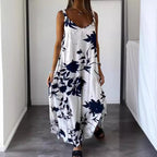 Damen Maxikleid mit fließendem Schnitt und floralem Design R&B