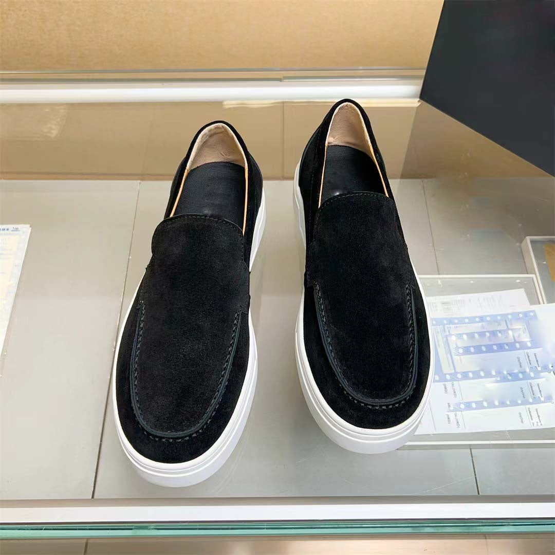Damen Mokassin Slip-On Sneakers mit weichem Wildleder und elastischen Seiteneinsätzen R&B