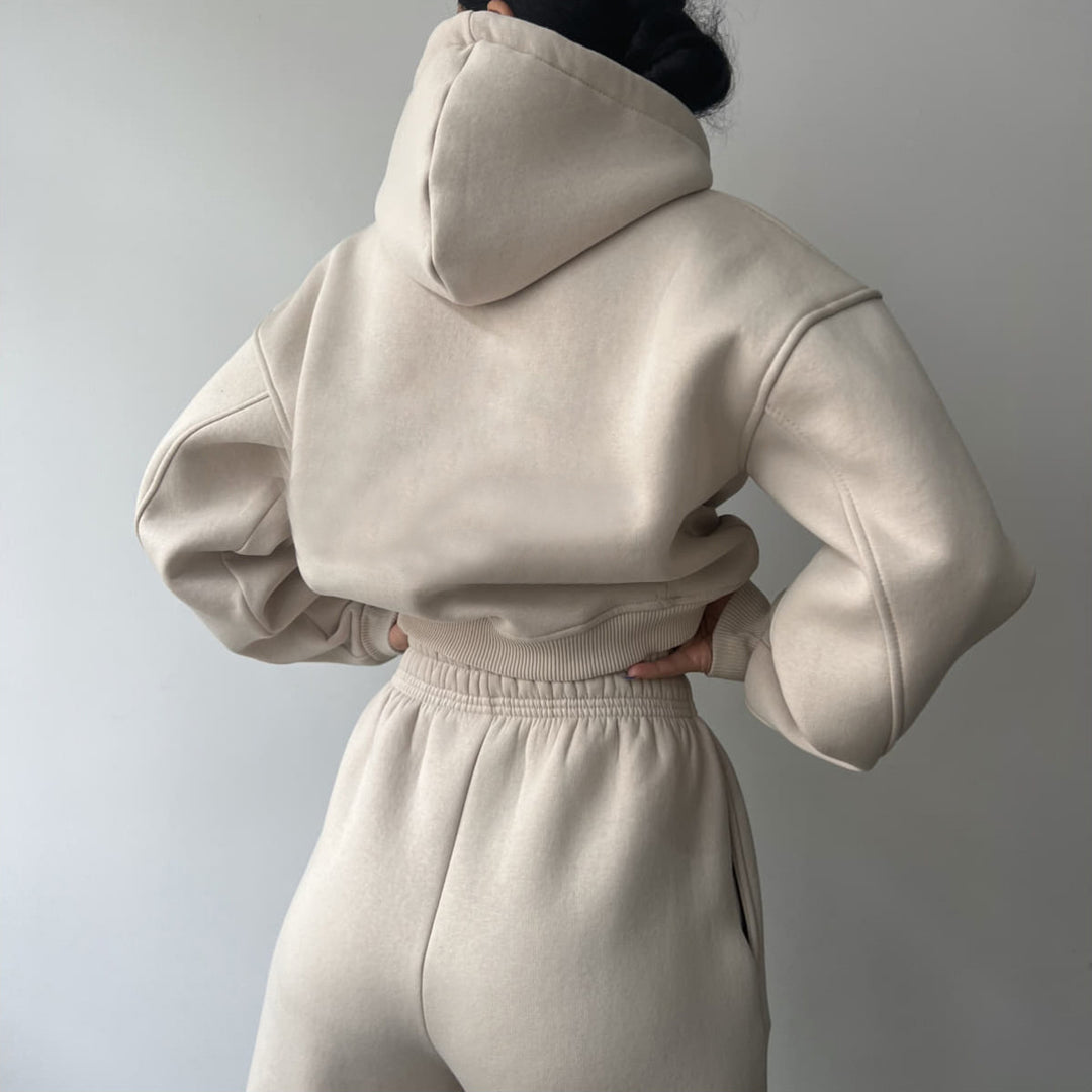Damen modisches und lässiges Hoodie-Set mit weitem Schnitt R&B