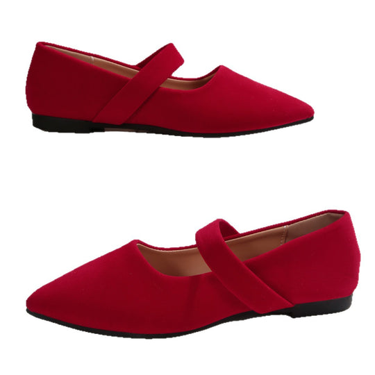 Damen Bequeme Ballerinas mit modischem Riemen R&B