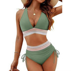 Damen Bikinis mit hoch tailliertem Schnitt und modischen Details R&B